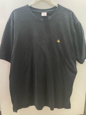 Brooks Brothers 1818 Logo Black Men's 2XL XXL T-Shirt Cotton Jersey Short Sleeve